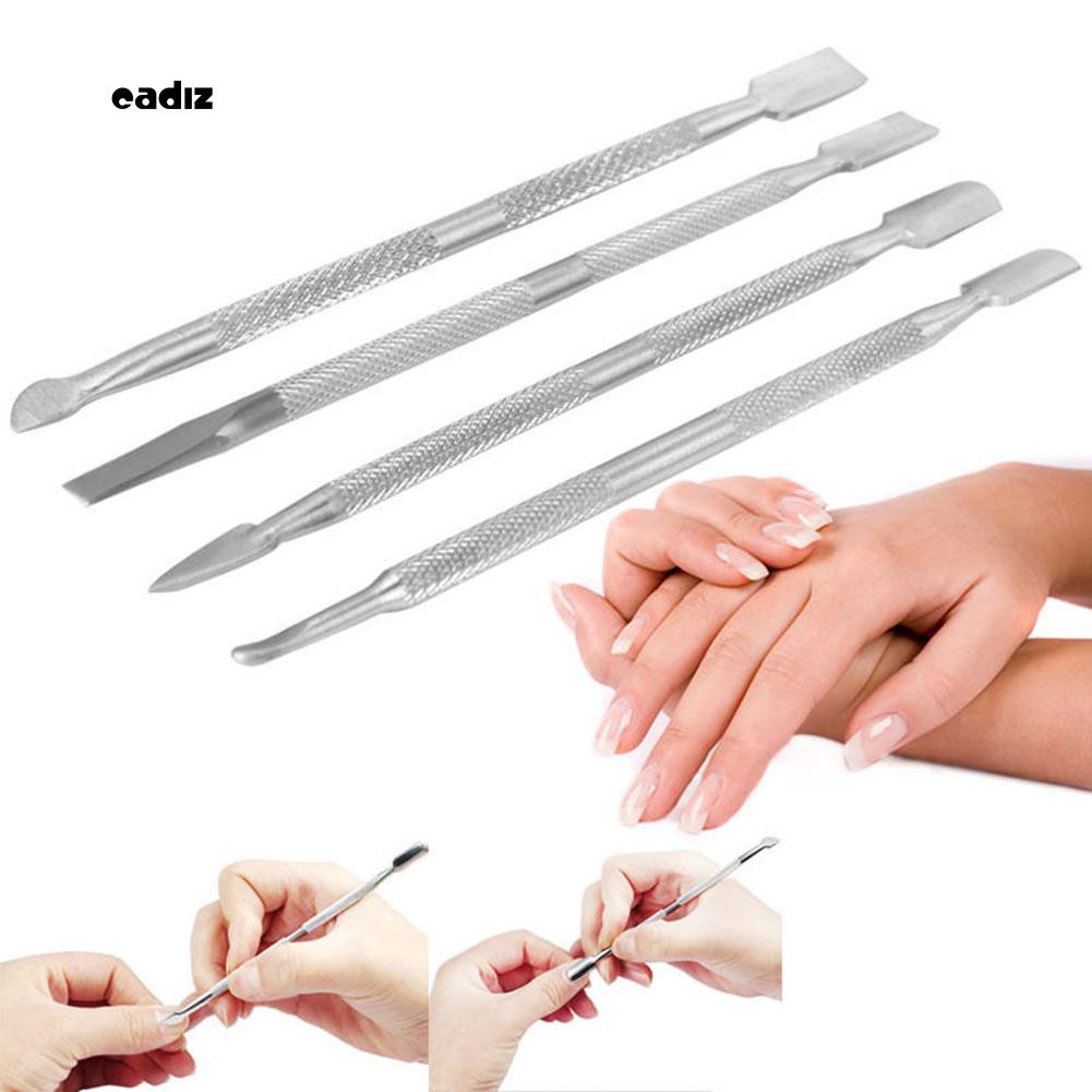 Bộ 4 dụng cụ làm móng tay loại bỏ da bằng thép không gỉ
