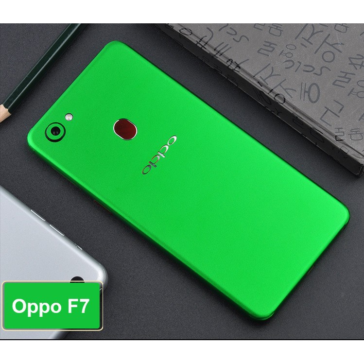 Skin dán xanh trơn Oppo F7