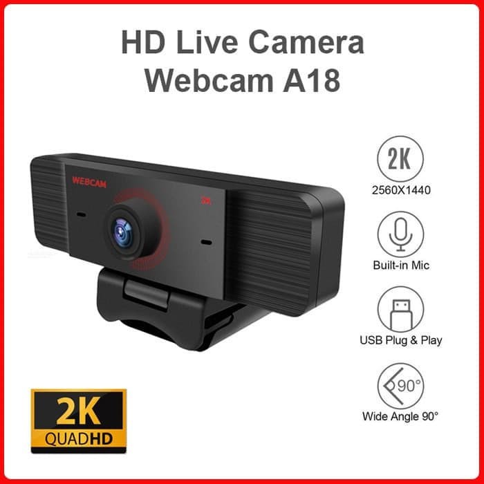 Webcam 2k Kèm Mic 3mp Incus A18 Góc Rộng Tiện Dụng | BigBuy360 - bigbuy360.vn