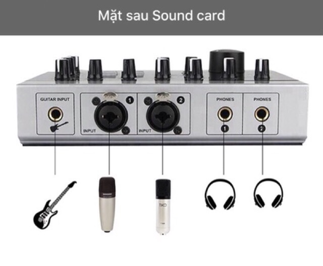 Sound card U16K MK3 hay Sound card USB Alctron U16K MKIII tích hợp nguồn 48V dùng cho tất cả các dong mic thu âm