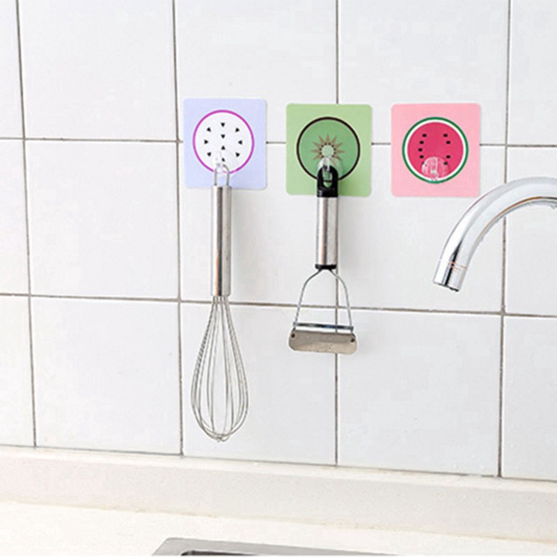 Móc dán tường tự dính họa tiết trái cây đa năng tiện dụng