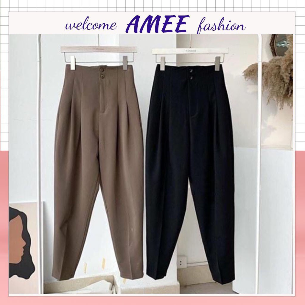 Quần baggy cạp liền 2khuy_TLO001 Amee Fashion