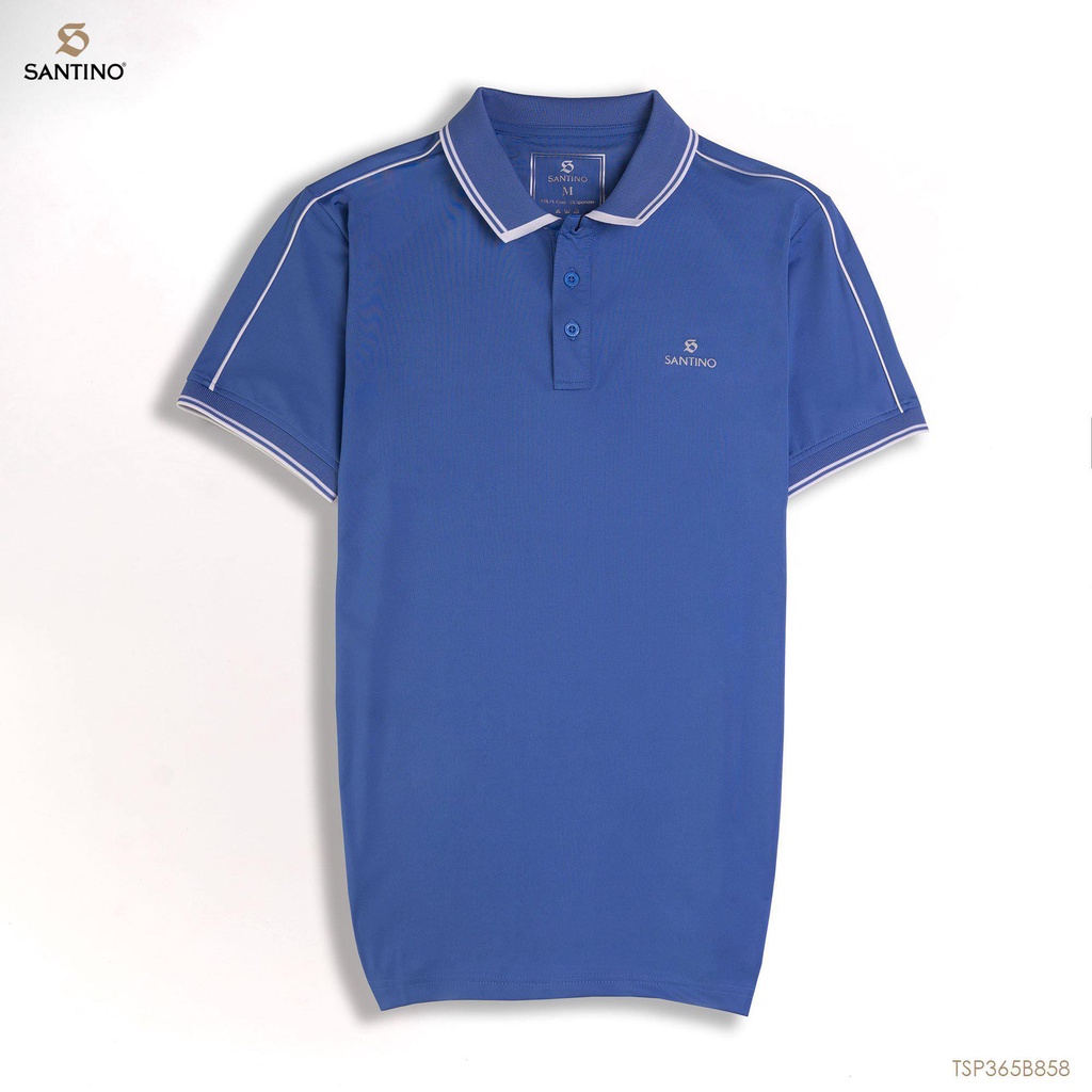 Áo Polo nam ngắn tay có cổ SANTINO chất liệu thể thao co giãn 4 chiều, dáng ôm nhẹ phù hợp mọi độ tuổi TSP365B858 | BigBuy360 - bigbuy360.vn