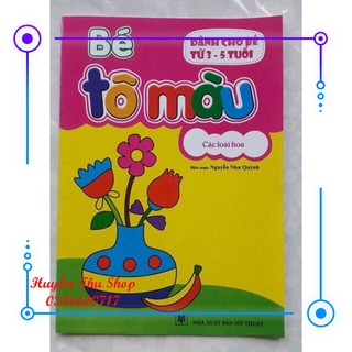 Set 4 quyển tập tô màu cho bé (4 chủ đề)