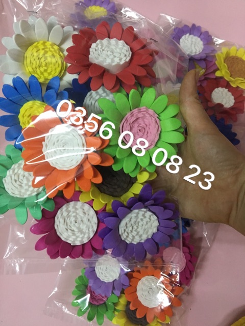 10 hoa múa, hoa trang trí mầm non bằng xốp