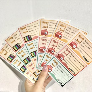 Túi 18 Nhãn Vở Học Sinh Campus Mode&Kool Nhãn Vở Phong Cách Retro Cổ Điển