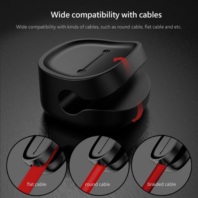 Kẹp từ tính giữ dây cáp tiện dụng chất lượng cao Magnetic Cable Organizer Baseus Cable Holder Cable