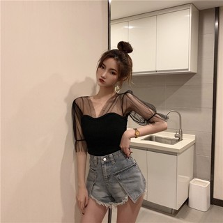 THỜI TRANG HÀN QUỐC ÁO KIỂU CỔ LƯỚI