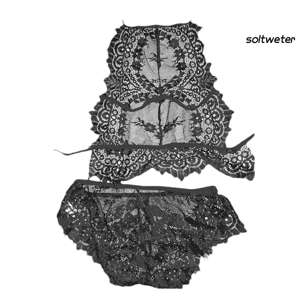 Bộ Đồ Lót 2 Món Phối Ren Xuyên Thấu Gợi Cảm Cho Nữ | BigBuy360 - bigbuy360.vn