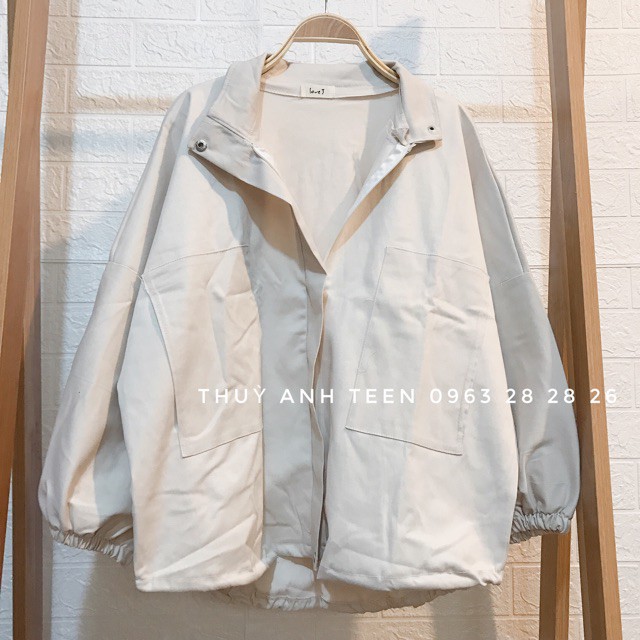 Áo khoác kaki tay bồng form rộng style Ulzzang siêu xinh ( ảnh thật/ sẵn) | BigBuy360 - bigbuy360.vn