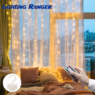 Đèn LED dây rèm đèn USB/pin 3x3M / 3x2M / 3x1M với 8 chế độ nhấp nháy điều khiển từ xa trang trí vào ngày lễ