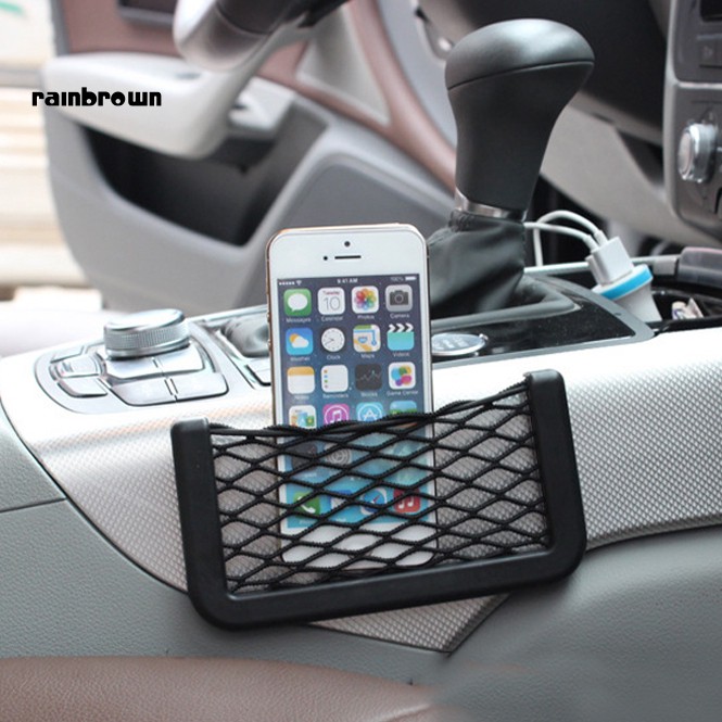 Túi lưới đựng điện thoại gắn xe hơi tiện lợi tùy chọn kích thước