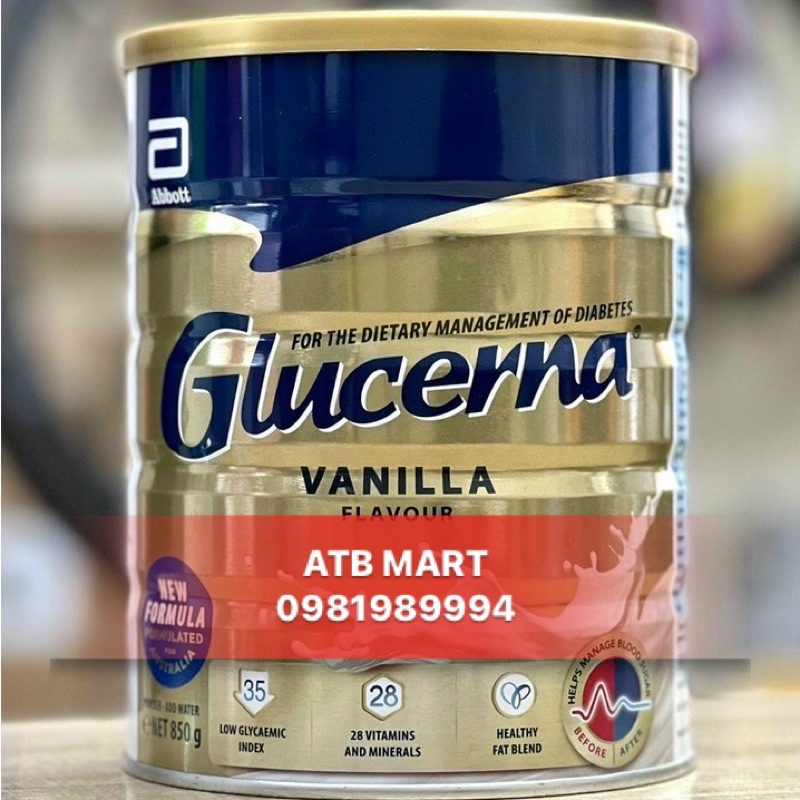 Sữa Glucerna 850gr Úc dành cho người tiểu đường