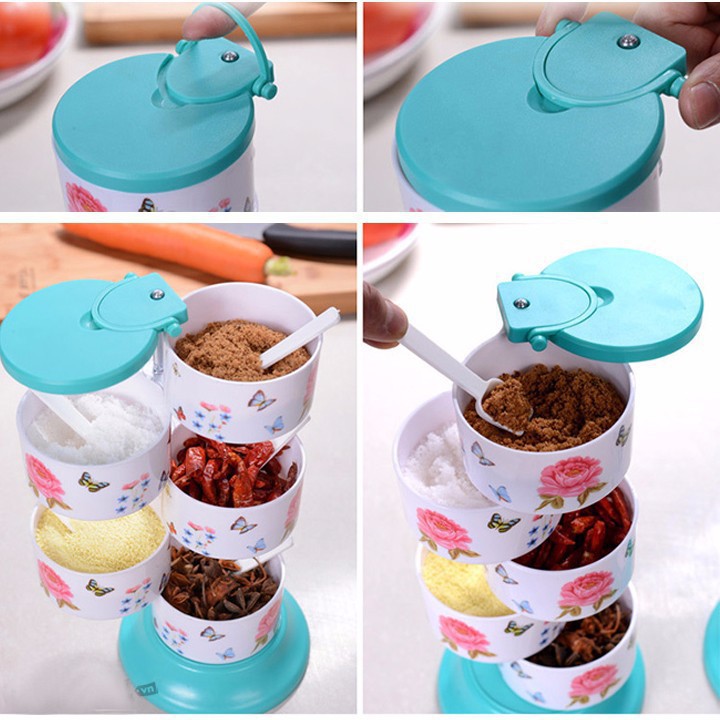 Kệ gia vị xoay 5 tầng