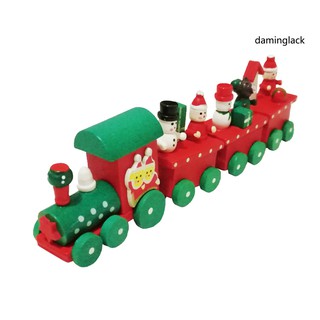 (daminglack) Xe Lửa Mini Bằng Gỗ Đáng Yêu Trang Trí Giáng Sinh