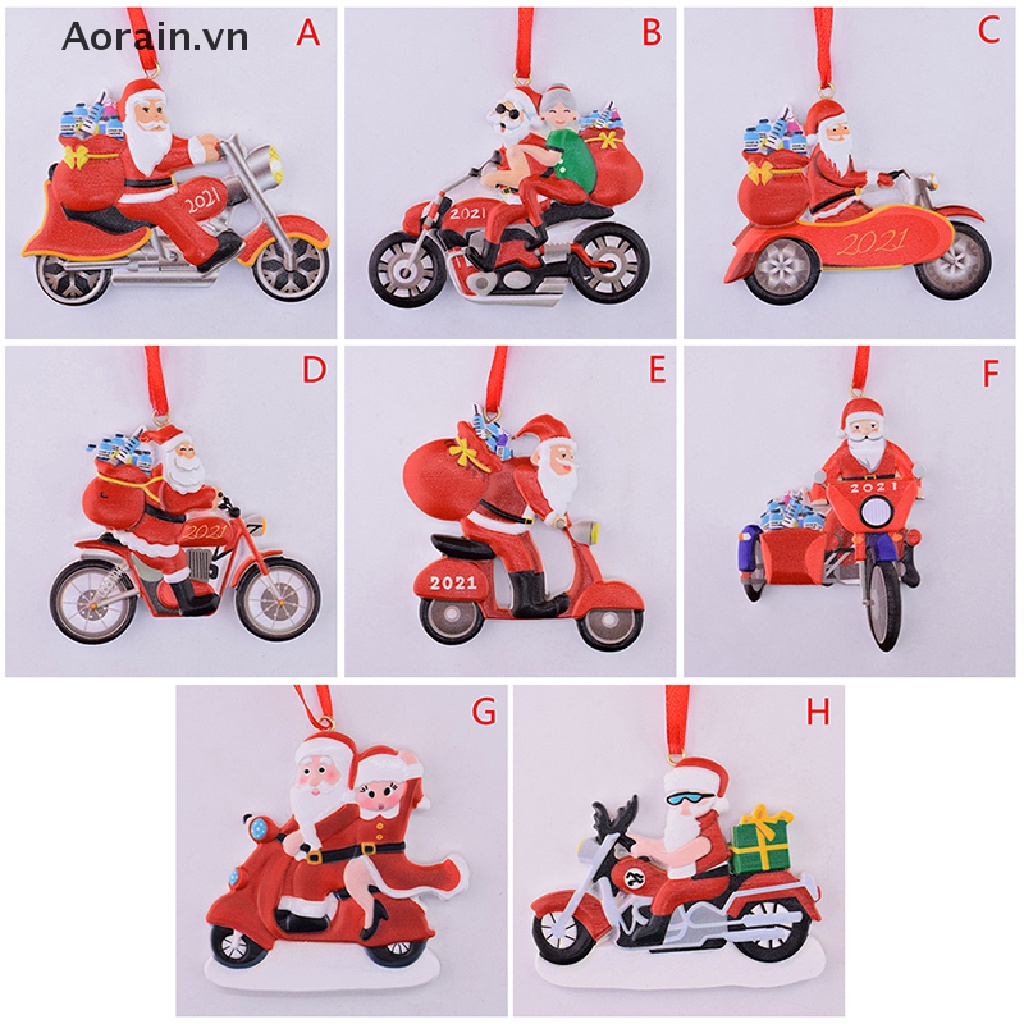 Búp bê trang trí giáng sinh hình ông già noel xe máy 2021 DIY