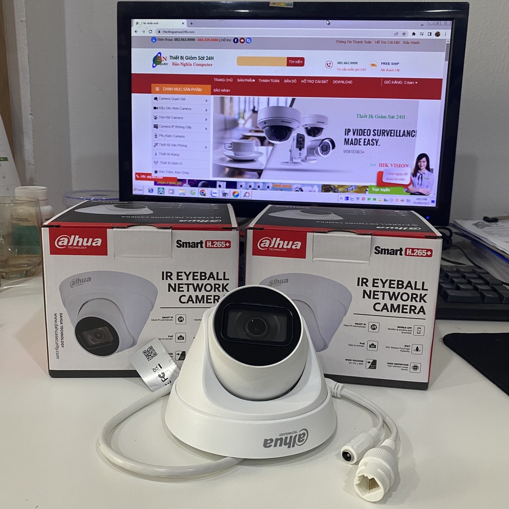 Camera IP Dahua dome DH-IPC HDW 1230T1P -S5, hồng ngoại 30 mét