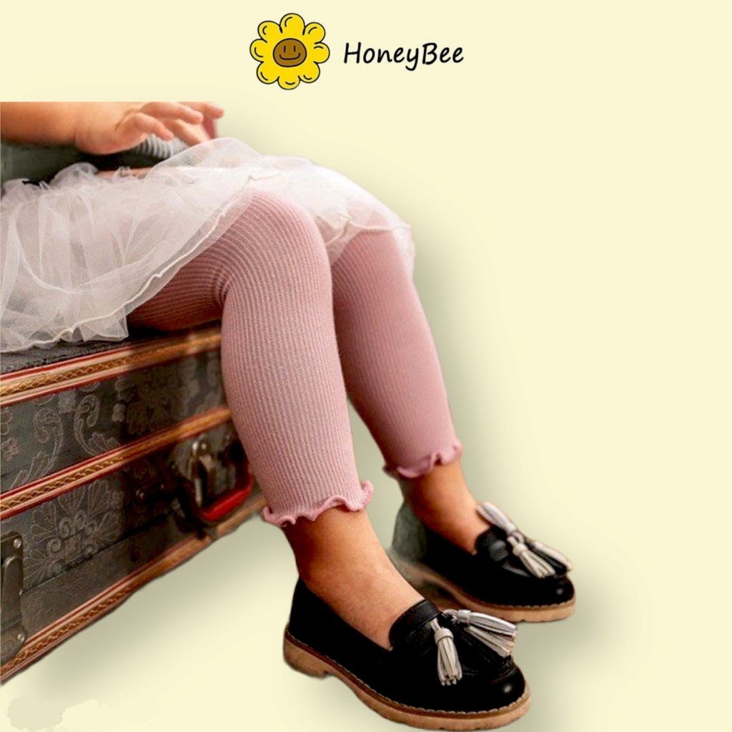 Quần áo trẻ em Honey Bee Quần legging gấu cách điệu cho be gái năng động