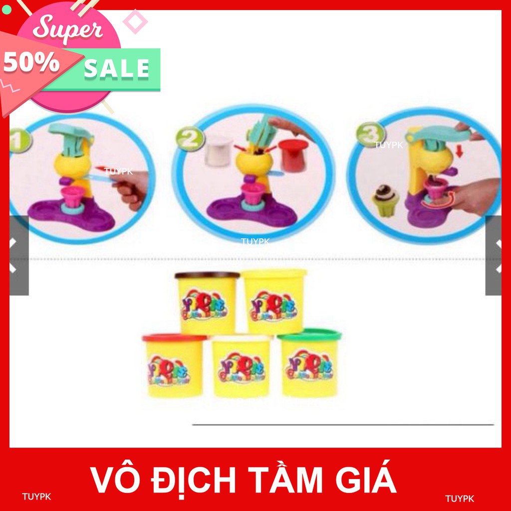 GIÁ SỐC- Đồ chơi Đất sét nặn làm kem, đất nặn ,MÁY LÀM KEM CHO BÉ THỎA THÍCH SÁNG TẠO