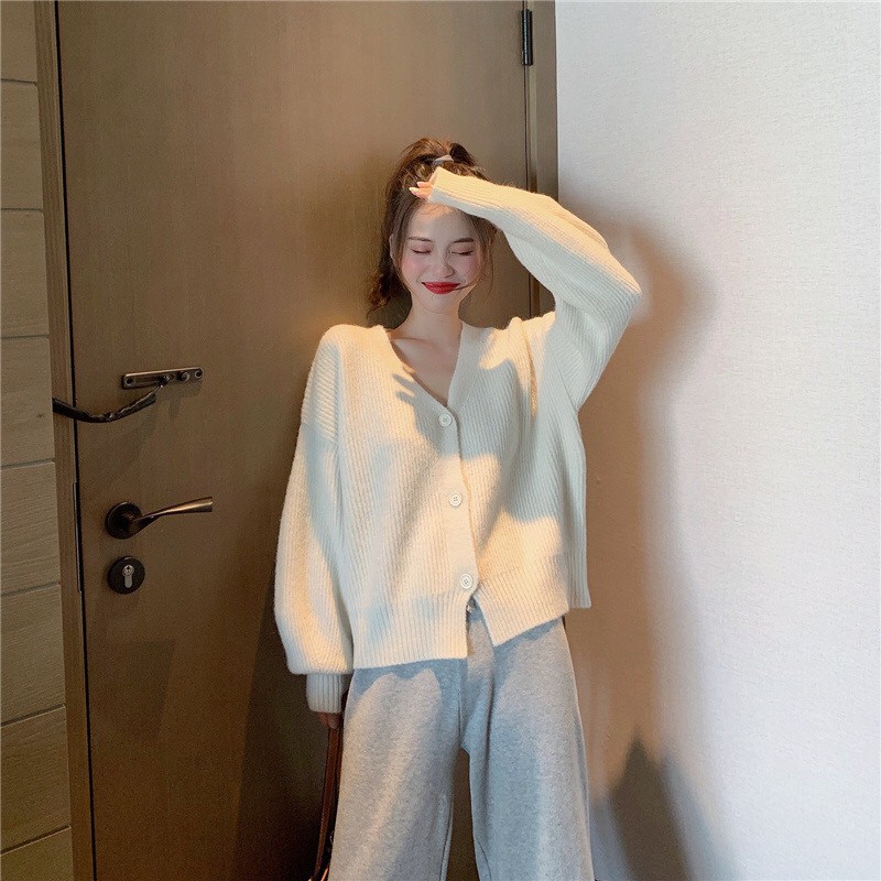 Áo cardigan dài tay cổ chữ V có khuy MSP430 | BigBuy360 - bigbuy360.vn