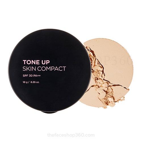 Phấn phủ nén nâng tone Tone Up Skin Compact fmgt The Face Shop (10g)