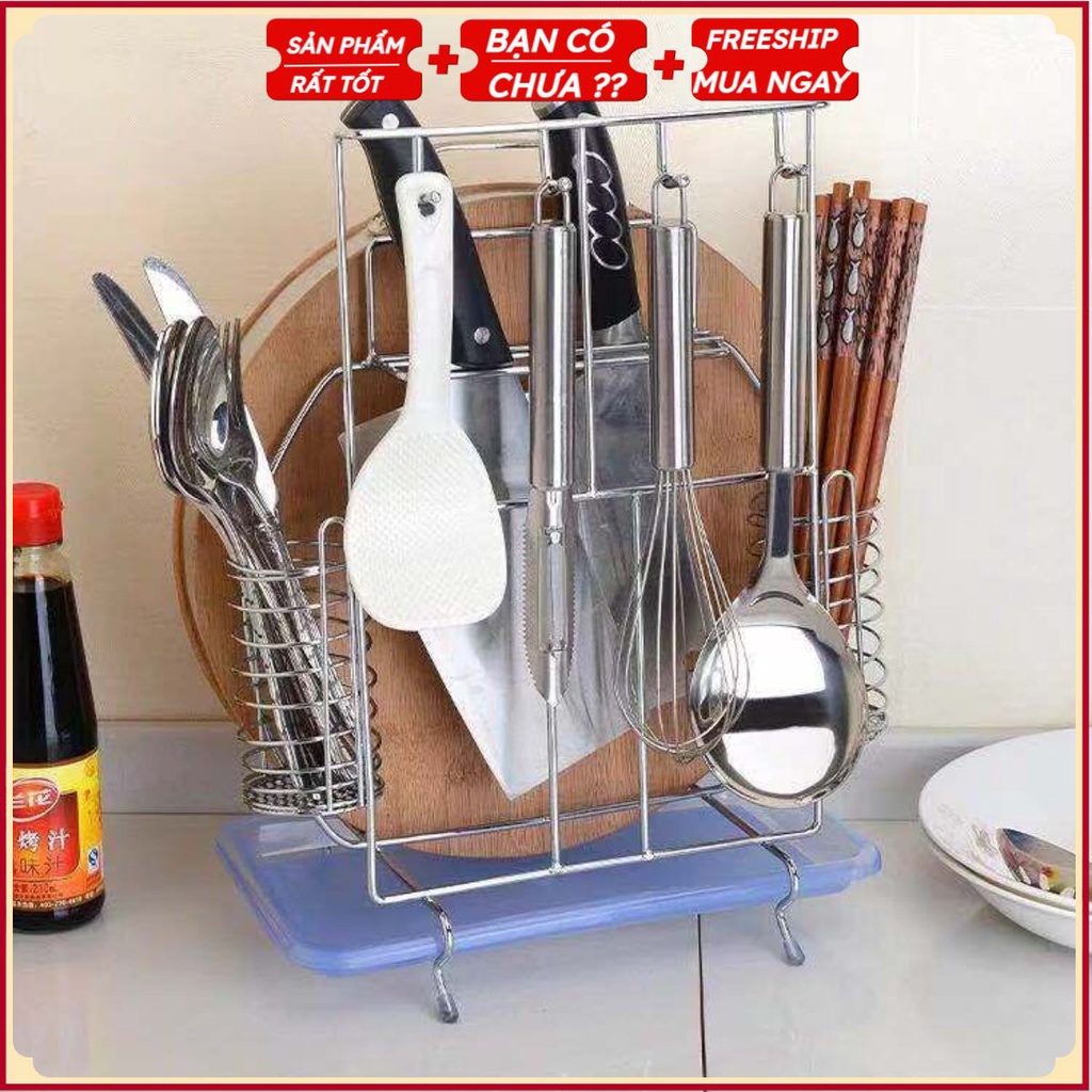 Kệ để dao thớt nhà bếp inox loại mới .