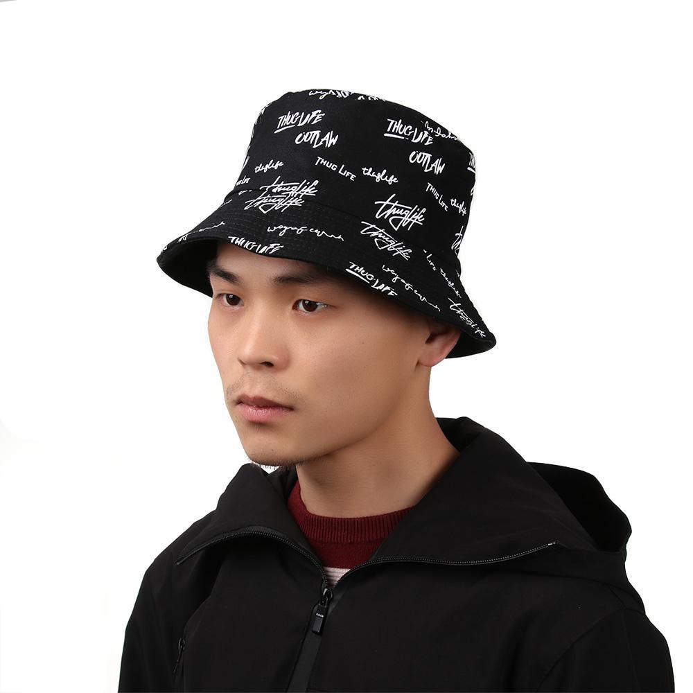 BSUNS Mũ Bucket Chất Liệu Cotton Hai Mặt Phong Cách Hip Hop Cá Tính