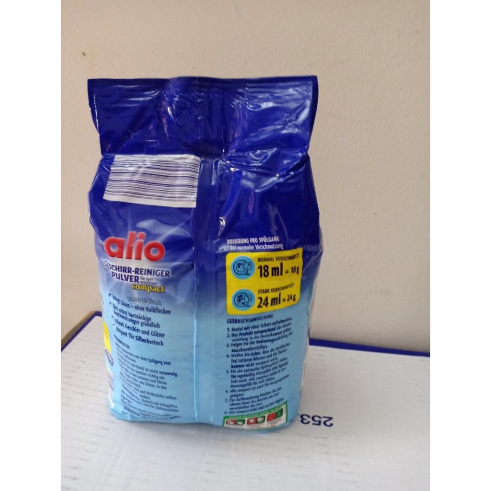 Combo bột rửa bát Alio 3.6kg, bột alio chuyên dùng cho máy rửa bát nhập khẩu chính hãng,  2 gói bột alio 1,8kg EU