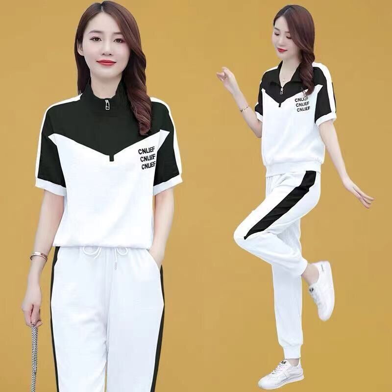 ✨Hàng Mới Đã Sẵn Sàng✨Bộ Đồ Thể Thao Hai Món Dáng Rộng Phong Cách Hàn Quốc Thời Trang Mùa Hè