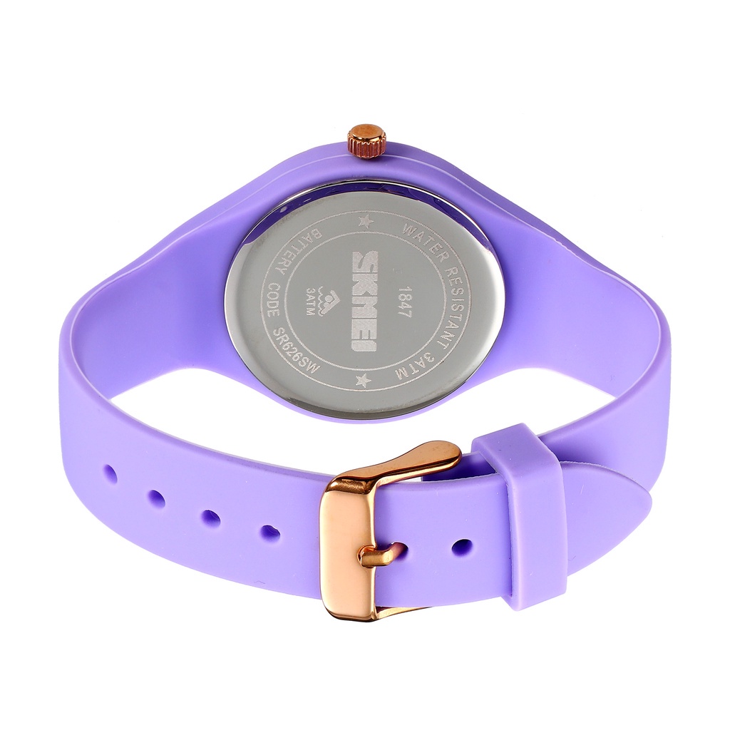 Đồng Hồ Analog Máy Quartz Nữ SKMEI 1847 Dây Silicone Chống Nước