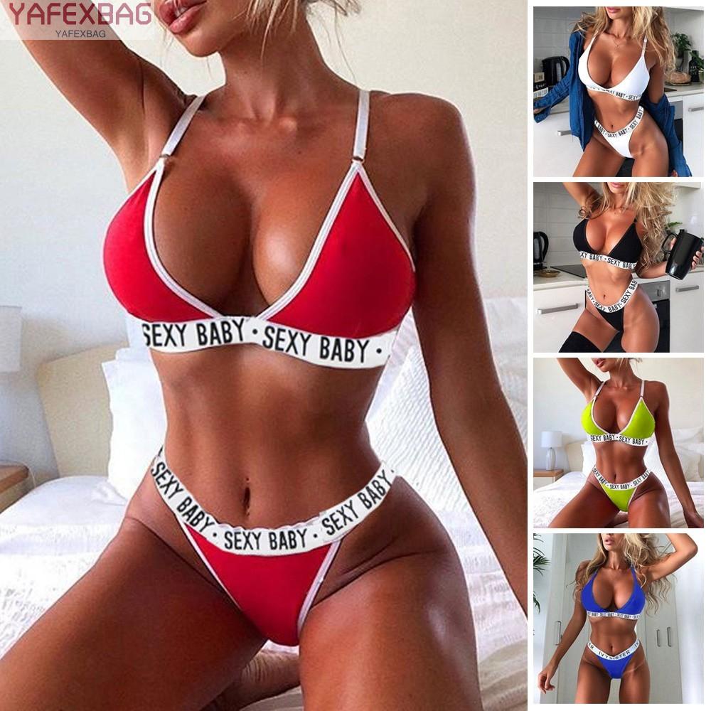 Womens Ladies Sexy Lingerie Top Bra G-String Thong Underwear Set Swimsuit M-3XL