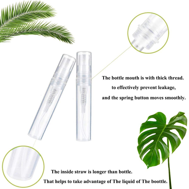 Set 120 Chai Nhựa Rỗng Trong Suốt Dạng Xịt 3Ml Mini Đựng Mỹ Phẩm