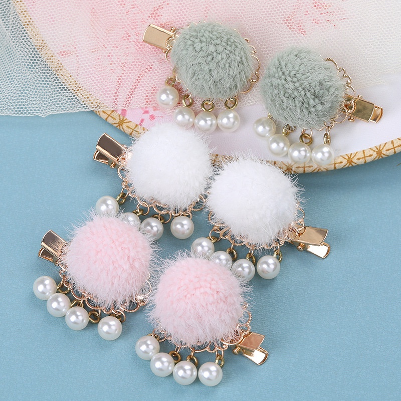 Kẹp Tóc Lông Nhung Dễ Thương Xinh Xắn Dành Cho Nữ