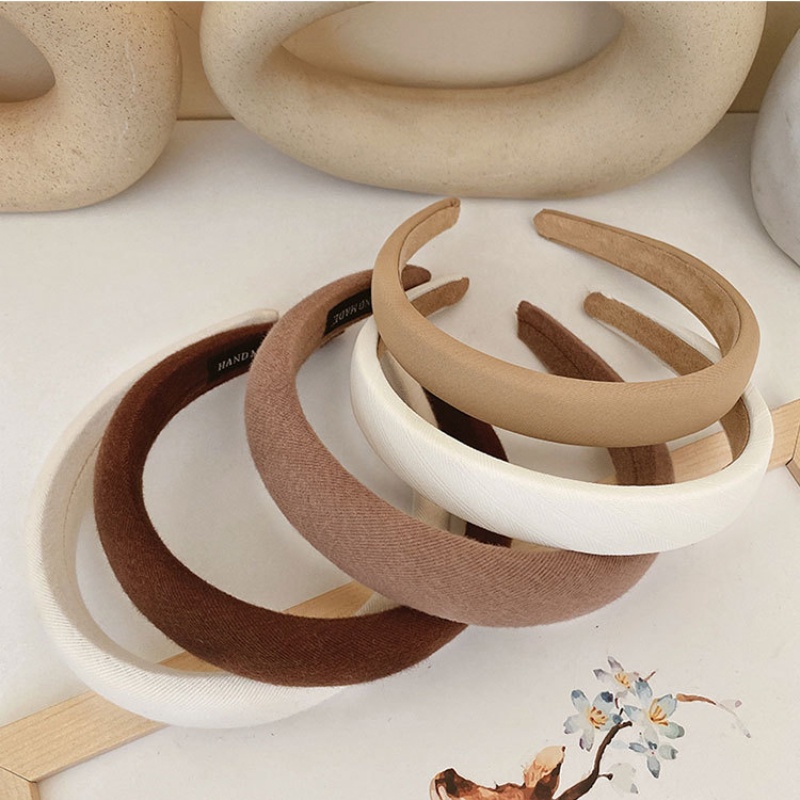 Băng đô cài tóc đa năng hình tai gấu màu sắc đơn giản thời trang thu đông Hàn Quốc cho nữ