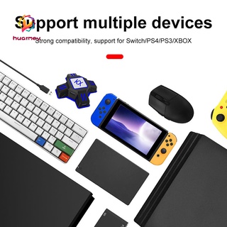 ♗HU KX USB Game Controller Converter Keyboard Mouse Adapter for Switch/Xbox/PS4/PS3