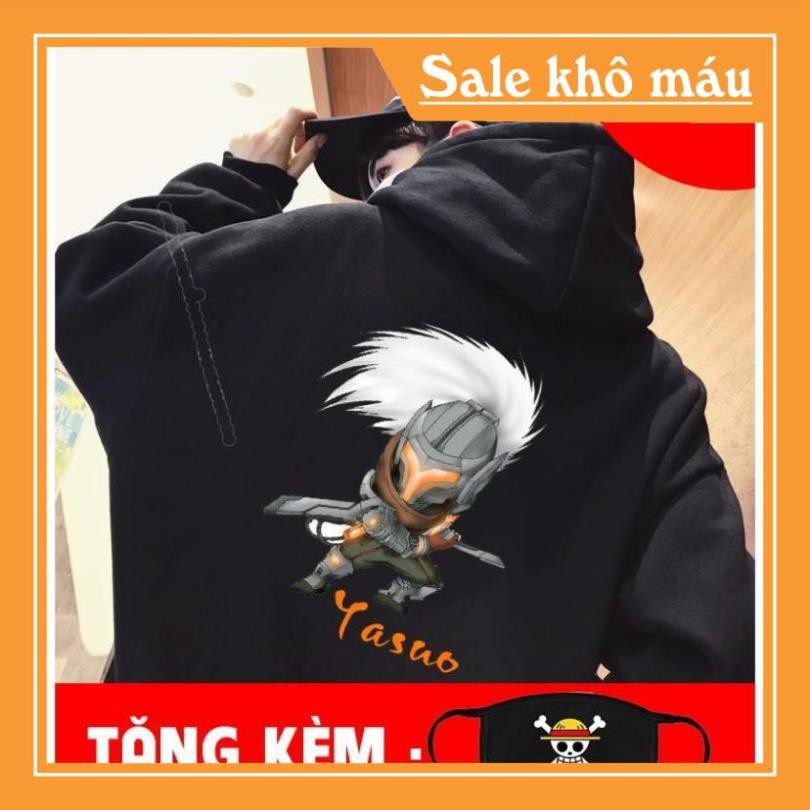 Áo khoác nỉ Yasuo - áo in hình lol giá siêu rẻ nhất vịnh bắc bộ