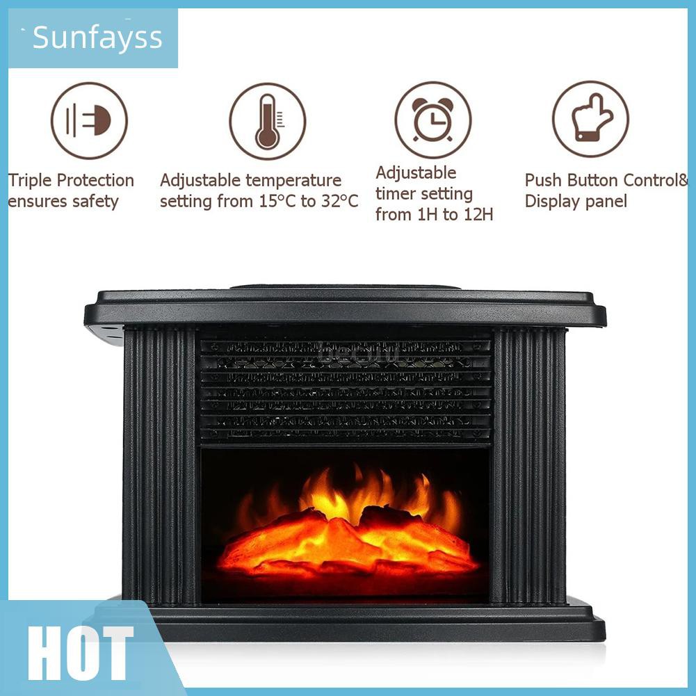 Quạt Sưởi Điện Sunfayss 1000w Phích Cắm Eu