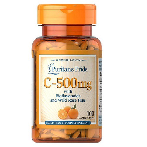 Viên uống bổ sung vitamin C của Puritan's Pride - Vitamin C 500mg 100 viên | Thế Giới Skin Care