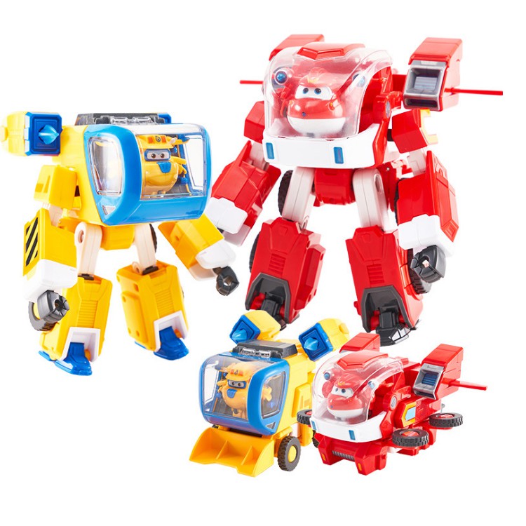 Super wings đội bay siêu đẳng Robot biến hình mới kết hợp siêu xe cứu hộ Jett tia chớp nâng cấp