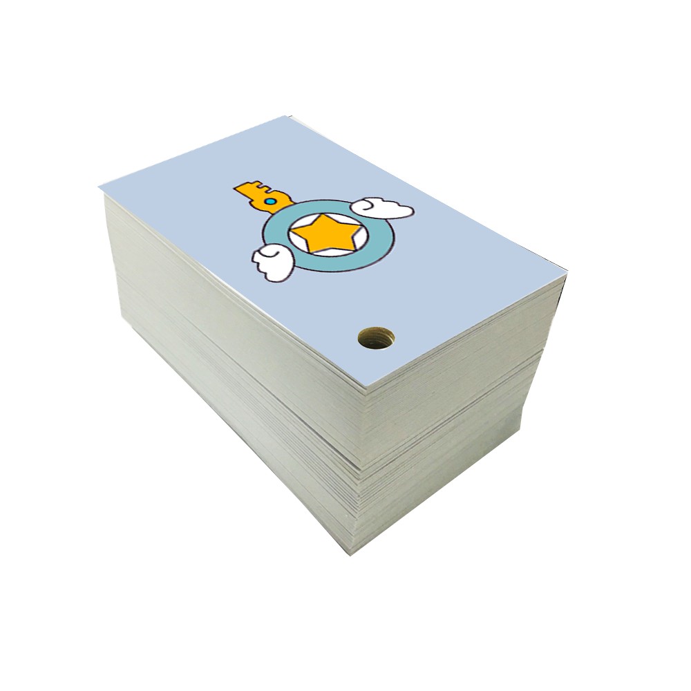 Mua 5 tặng 1 - Flashcard học tiếng anh SAKURA 5x8cm 100 thẻ kèm khoen