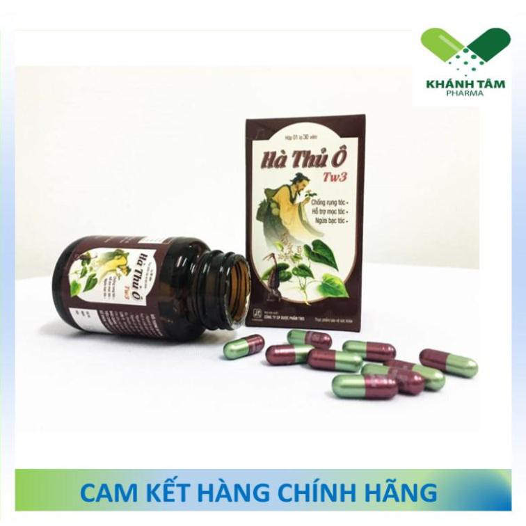 ! Viên uống Hà Thủ Ô TW3 (Hộp 30 viên) - Chống rụng tóc, hỗ trợ mọc tóc, ngừa bạc - Trung ương 3