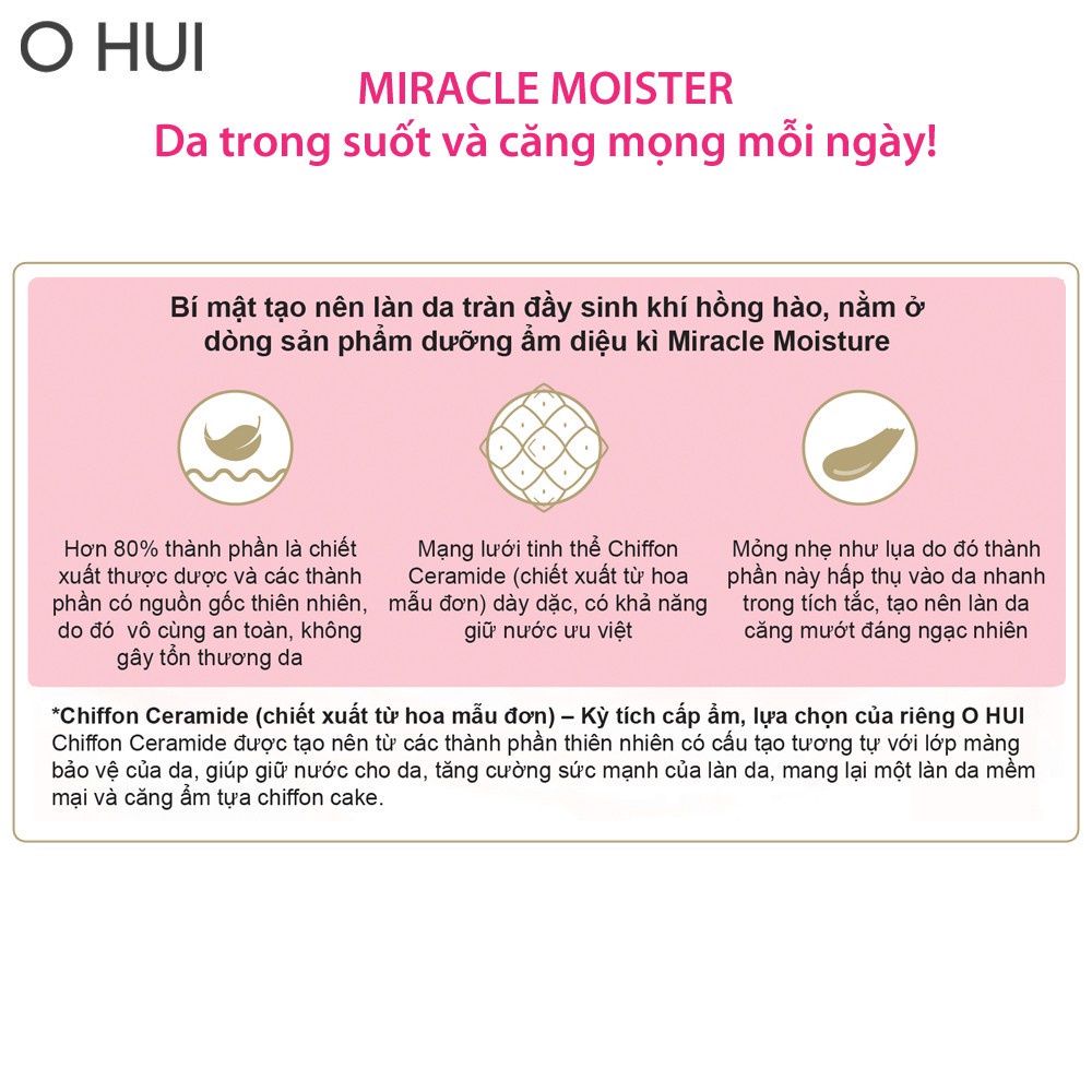 [Mã COSLUX03 giảm 120K] Kem dưỡng ẩm mịn mượt căng sáng da OHUI Miracle Moisture Cream 60ml