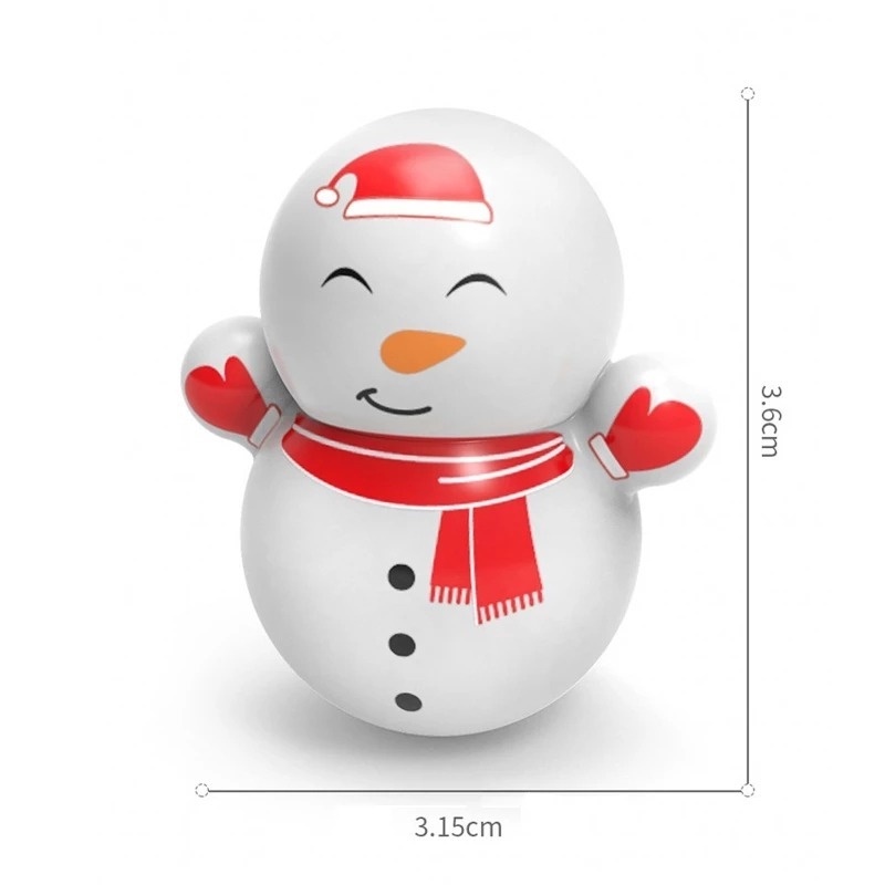 1 Đồ Chơi Lật Đật Hình Người Tuyết/Chim Cánh Cụt Mini Dễ Thương Cho Bé