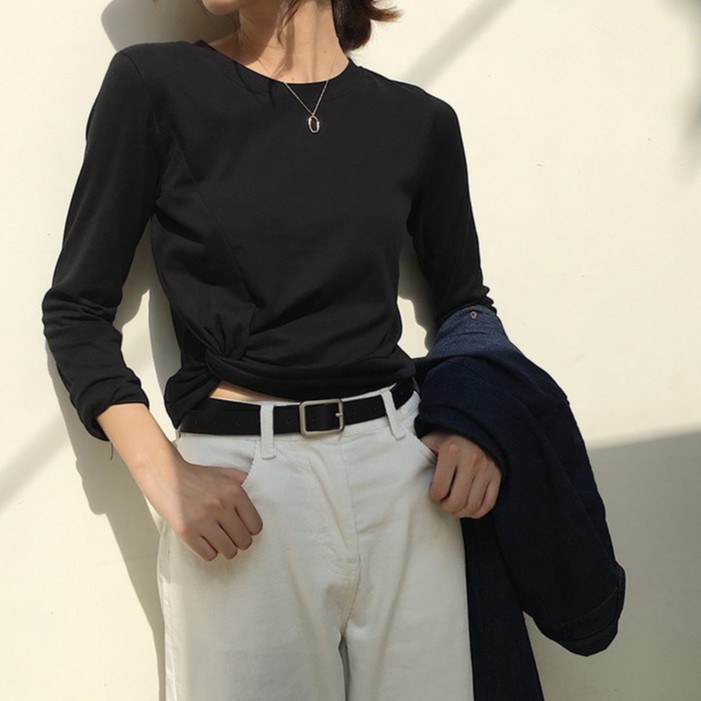 Áo thun nữ dài tay phong cách Hàn Quốc | BigBuy360 - bigbuy360.vn