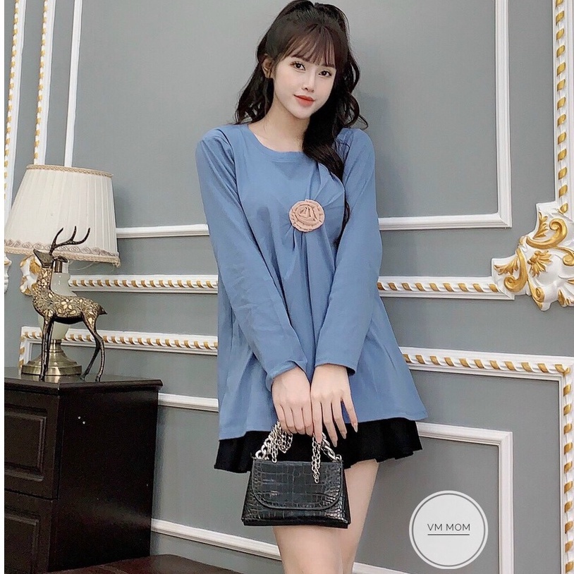 Áo sơ mi bầu công sở 1 lớp tằm lụa Hàn Châu cho bầu đi làm đi chơi cực xinh - HÀNG MỚI VỀ