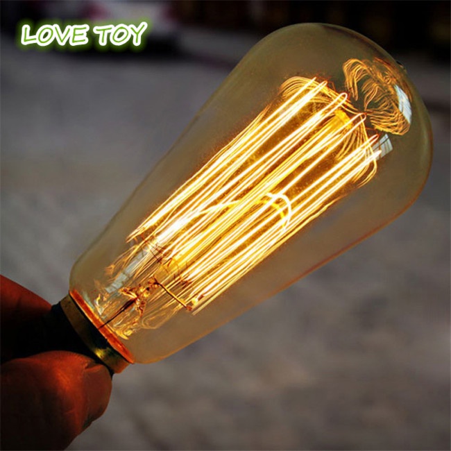 Bóng đèn Edison 40W E27 220-240V ánh sáng vàng phong cách retro dùng để trang trí nội thất