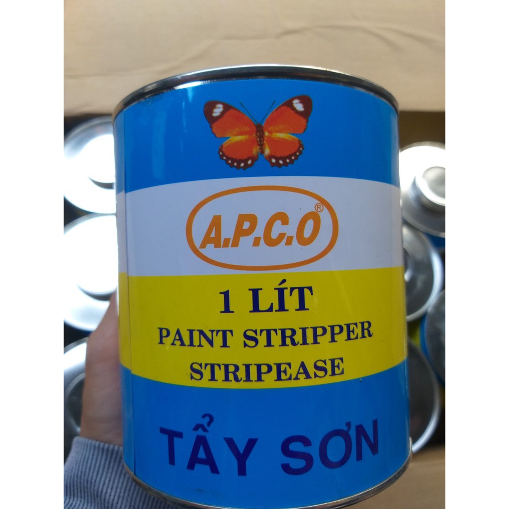 Lon tẩy sơn 500ml trên bề mặt APCO