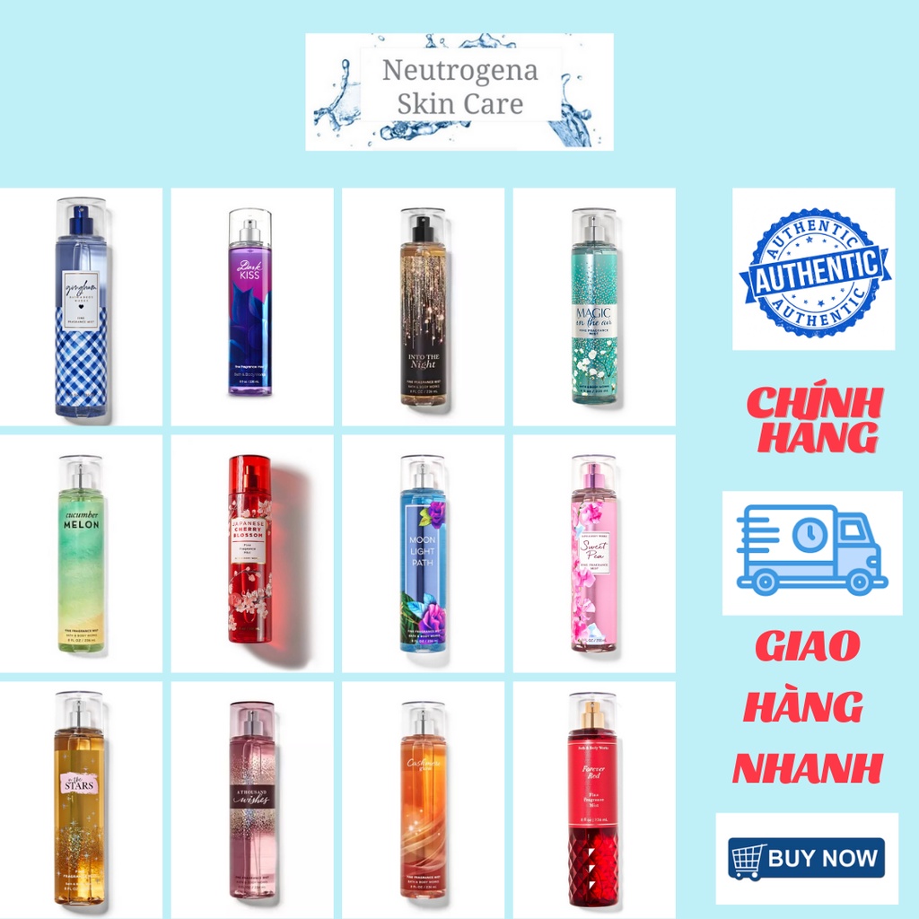 [LINK 2] ĐỦ MÙI Xịt Thơm Toàn Thân Bath And Body Works Body Mist