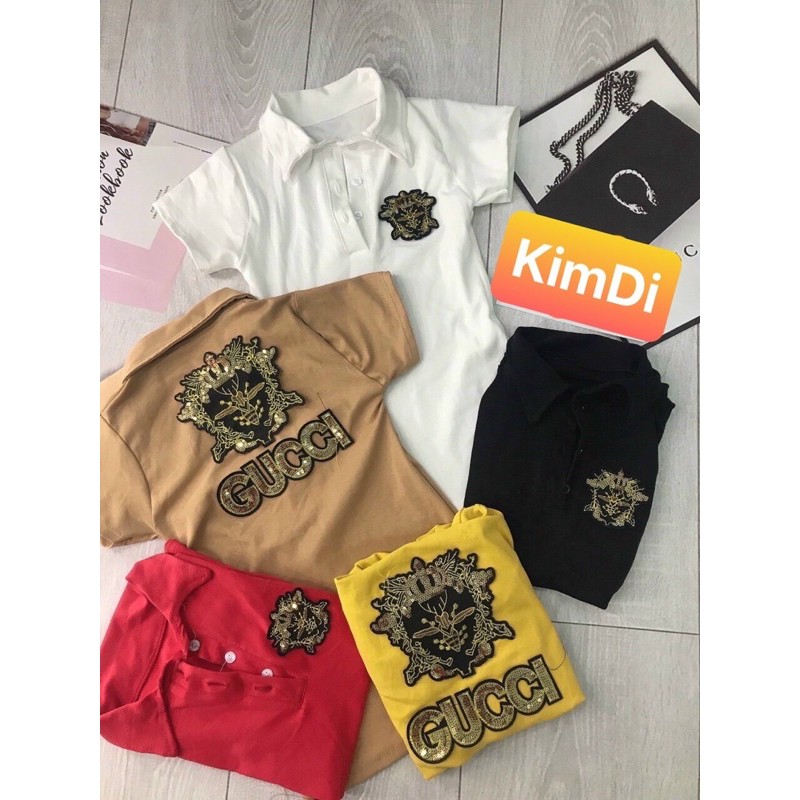 ÁO THUN Cổ TRỤ Phối Kim Sa Đẹp Xuất Sắc Bao Sang
