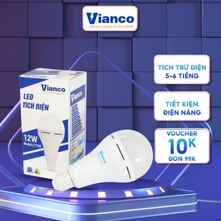 Bóng đèn led tích điện vianco với công nghệ cảm biến thông minh, phát sáng ngay khi mất điện